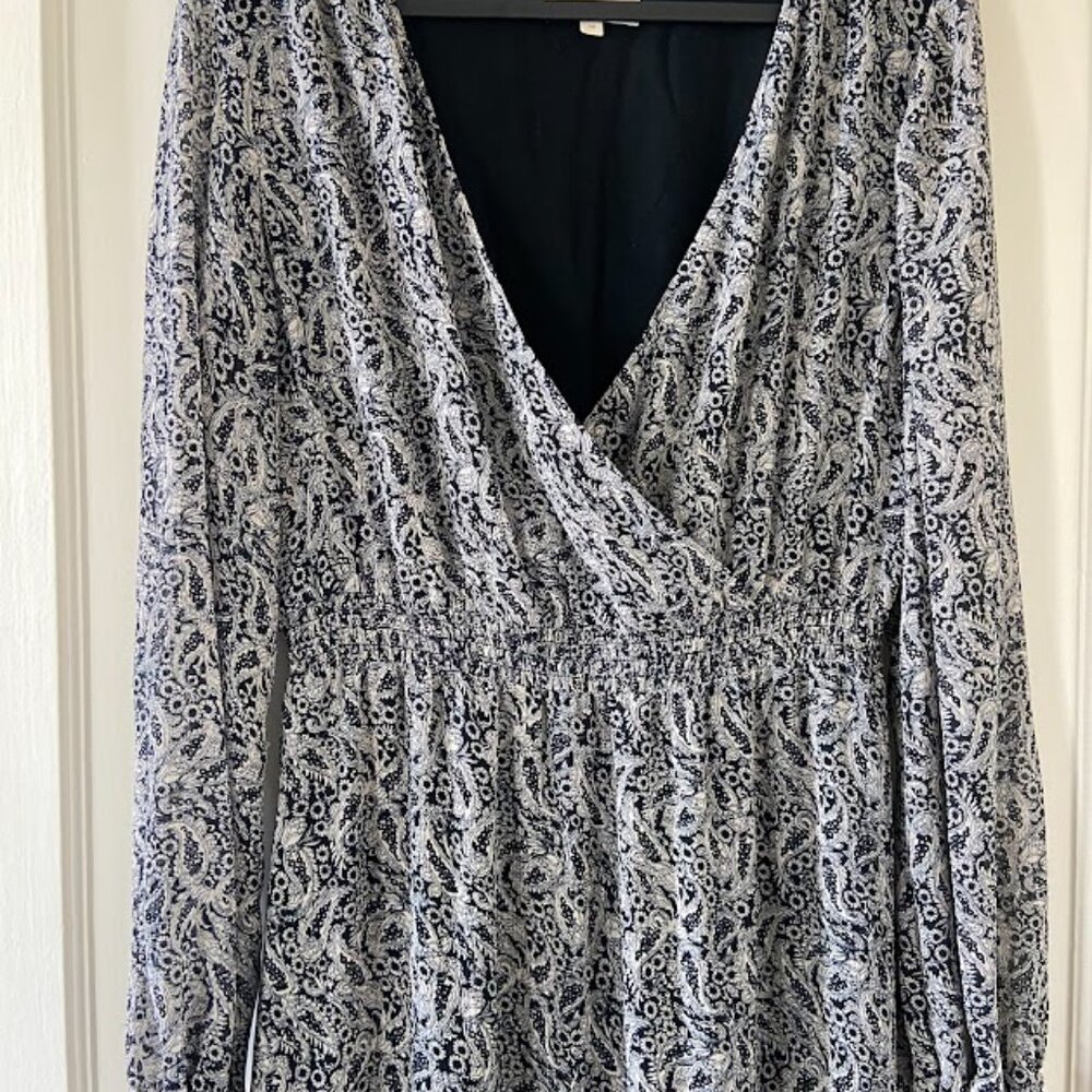 Sezane black and cream paisley print midi dress - Size 38 - Picture 10 of 13
